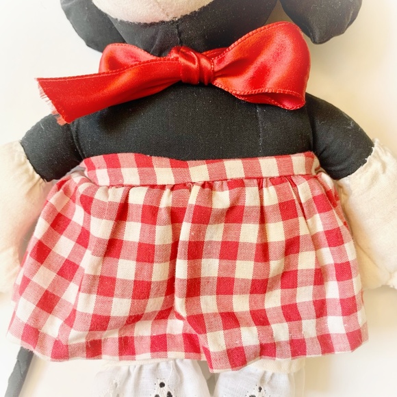 Vintage Handmade Mickey and Minnie Mouse Plush Dolls True Vintage - Picture 11 of 16